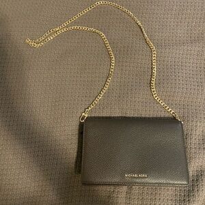 Michael Kors Brown Crossbody Bag with Gold Chain
